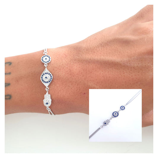 Pulseras - Pul2135 Pulsera Mano Ojo Circ - Senora