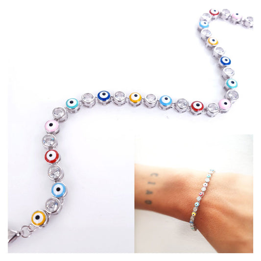 Pulseras - Pul2130 Pulsera Ankara Ojos - Senora