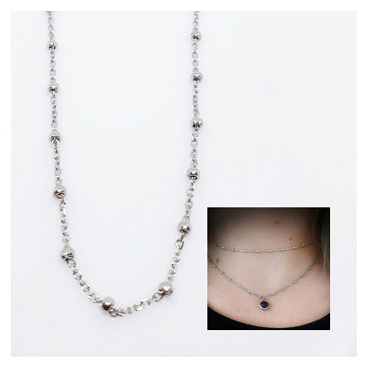 Gargantilla Plata - Coll687 Choker De Plata Bla - Senora