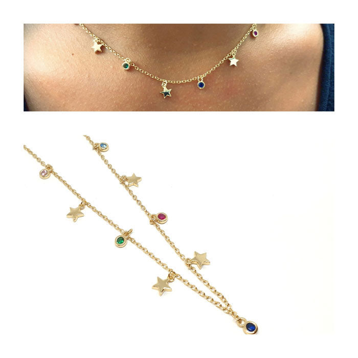 Gargantilla Plata - Coll866 Collar Estelar Oro - Senora
