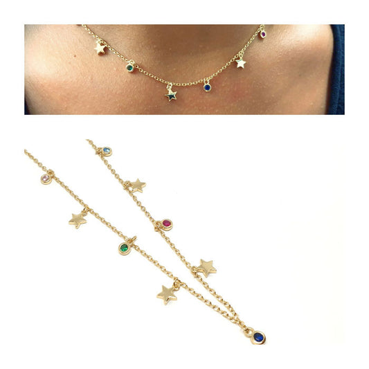 Gargantilla Plata - Coll866 Collar Estelar Oro - Senora