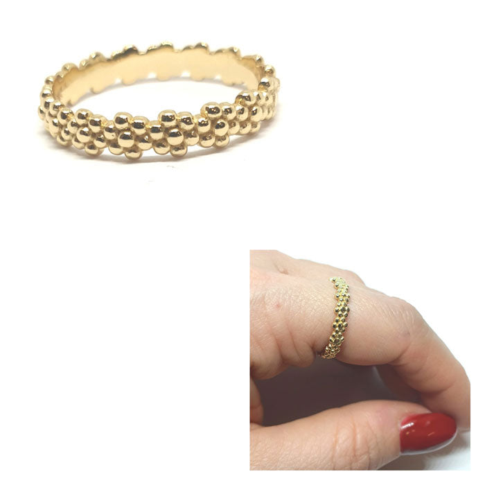 Anillos De Plata - An1316 Anillo Primavera Oro - Senora