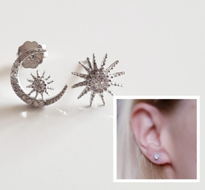 Pendientes - Pack 552 Universo Luna Y Sol - Senora