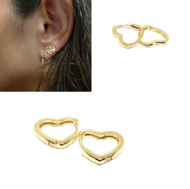 Pendientes - Pend2081 Corazon Oro Basic - Senora