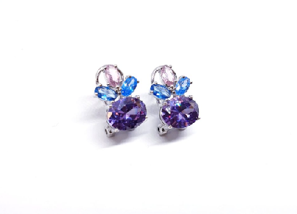 Pendientes - Pend2039 Omega Violeta - Senora