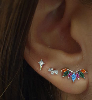 Pendientes - Pack734 Floral Multicolor - Senora