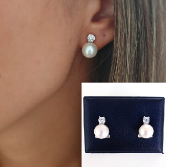 Pendientes Perla - Pend2020 Omega Basic - Senora