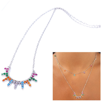 Gargantillas Y Collares - Coll1004 Atardecer Color - Senora