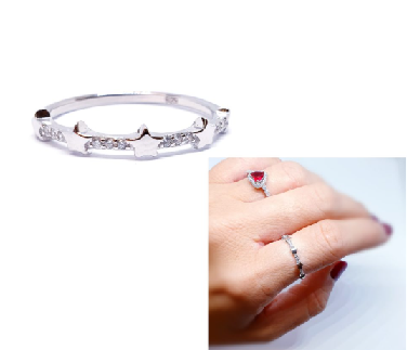 Anillos - An1379 Petit  Estrellas - Senora