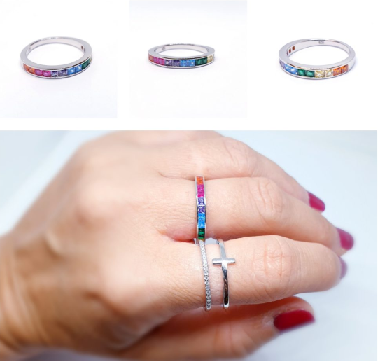 Anillos - An1371 Arcoiris - Senora