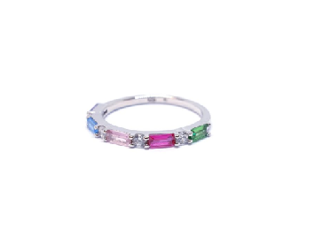 Anillos - An1372 Baguette Colores - Senora
