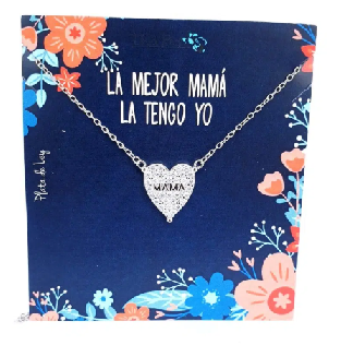 Joyas Con Mensaje - Call954 Corazon Brillo Mama - Senora