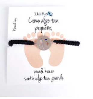 Joyas Con Mensaje - Pul2148 Pies Bicolor Hijo A - Senora