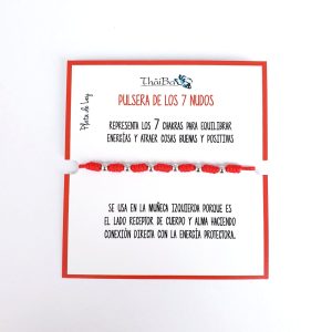 Joyas Con Mensaje - Pul2163 7 Nudos Roja - Senora