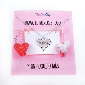 Joyas Con Mensaje - Coll950 Corazon Mama - Senora