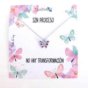 Joyas Con Mensaje - Coll949 Mariposa Multicolor - Senora