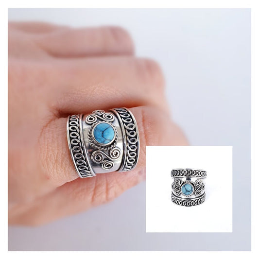 Anillos - An1347 Bali Turquesa - Senora