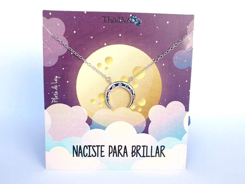 Joyas Con Mensaje - Call887 Luna Creciente Colores - Senora