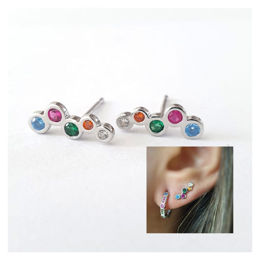 Pendientes - Pack687 Burbujas  Colores - Senora
