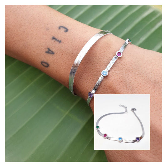 Pulseras Y Gargantillas - Pul2052 Plana Multicolor - Senora