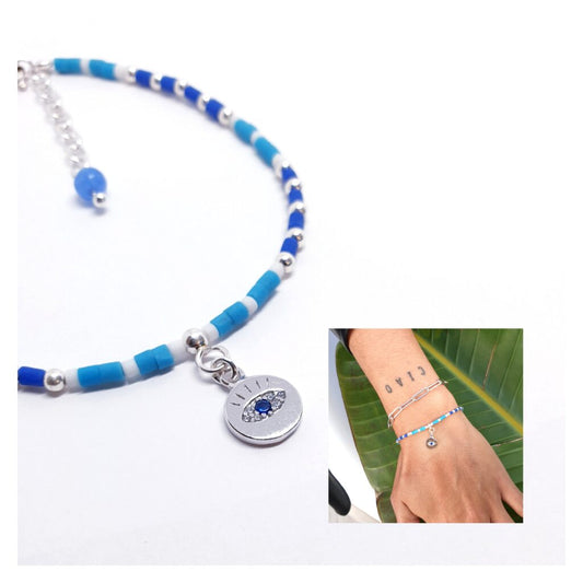 Pulseras Y Gargantillas - Pul2042 Blue Eye - Senora