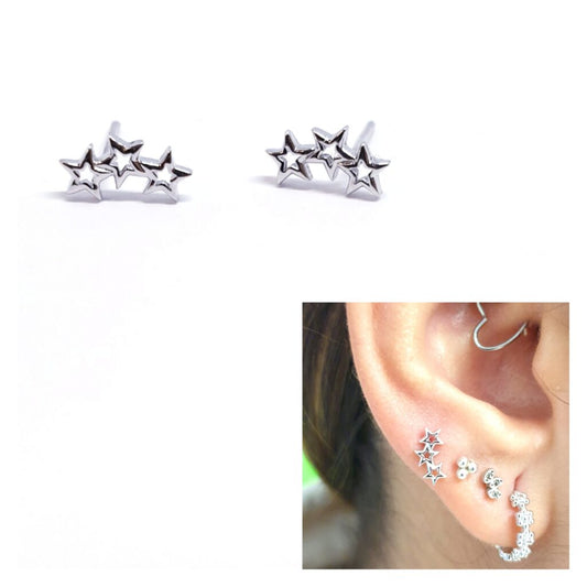 Pendientes - Pack664 Tres Estrellas - Senora