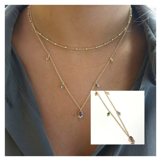 Gargantillas Y Collares - Coll903 Cachemir Oro - Senora