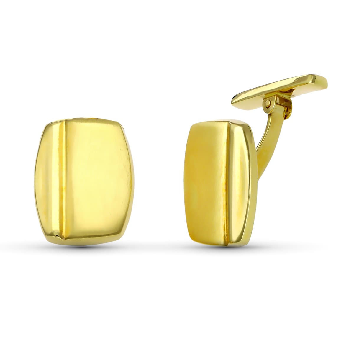 18K GEMELOS ORO AMARILLO TONEL 17X13 MM ORO AMARILLO