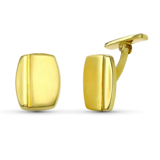 18K GEMELOS ORO AMARILLO TONEL 17X13 MM ORO AMARILLO