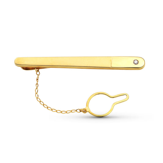 18K AGUJAS ORO AMARILLO CIRCONITA 58X6 MM