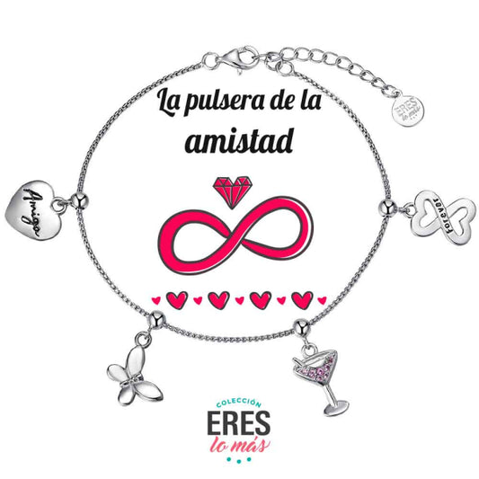 Pulsera eres lo más amigas cadena rodiada con cuatro colgantes