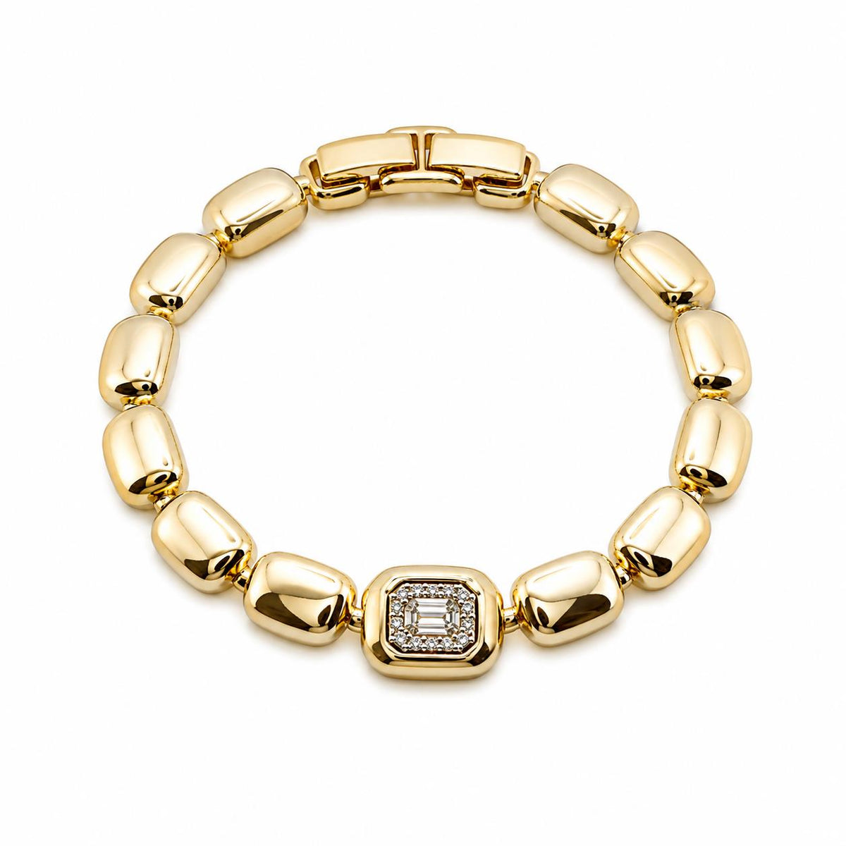 Pulsera Elegance con baño de oro de 14 quilates - Joyería Zafir