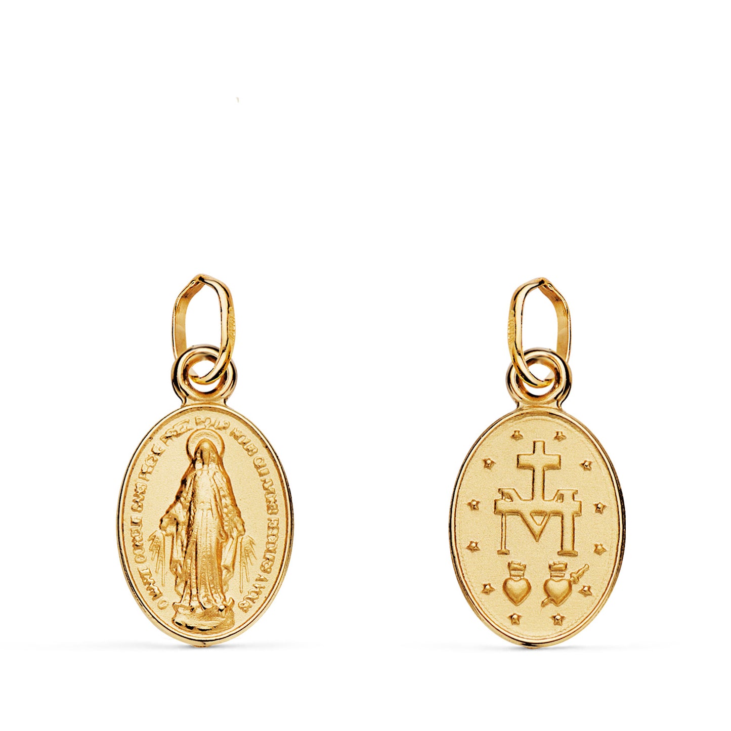 18K MEDALLA ORO AMARILLO VIRGEN MILAGROSA OVAL. MEDIDA: 15 X 9 MM