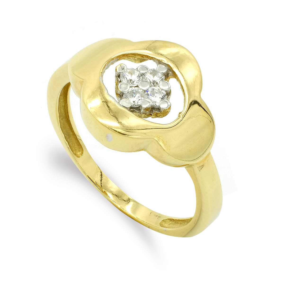 Sortija Bicolor Flor 18K