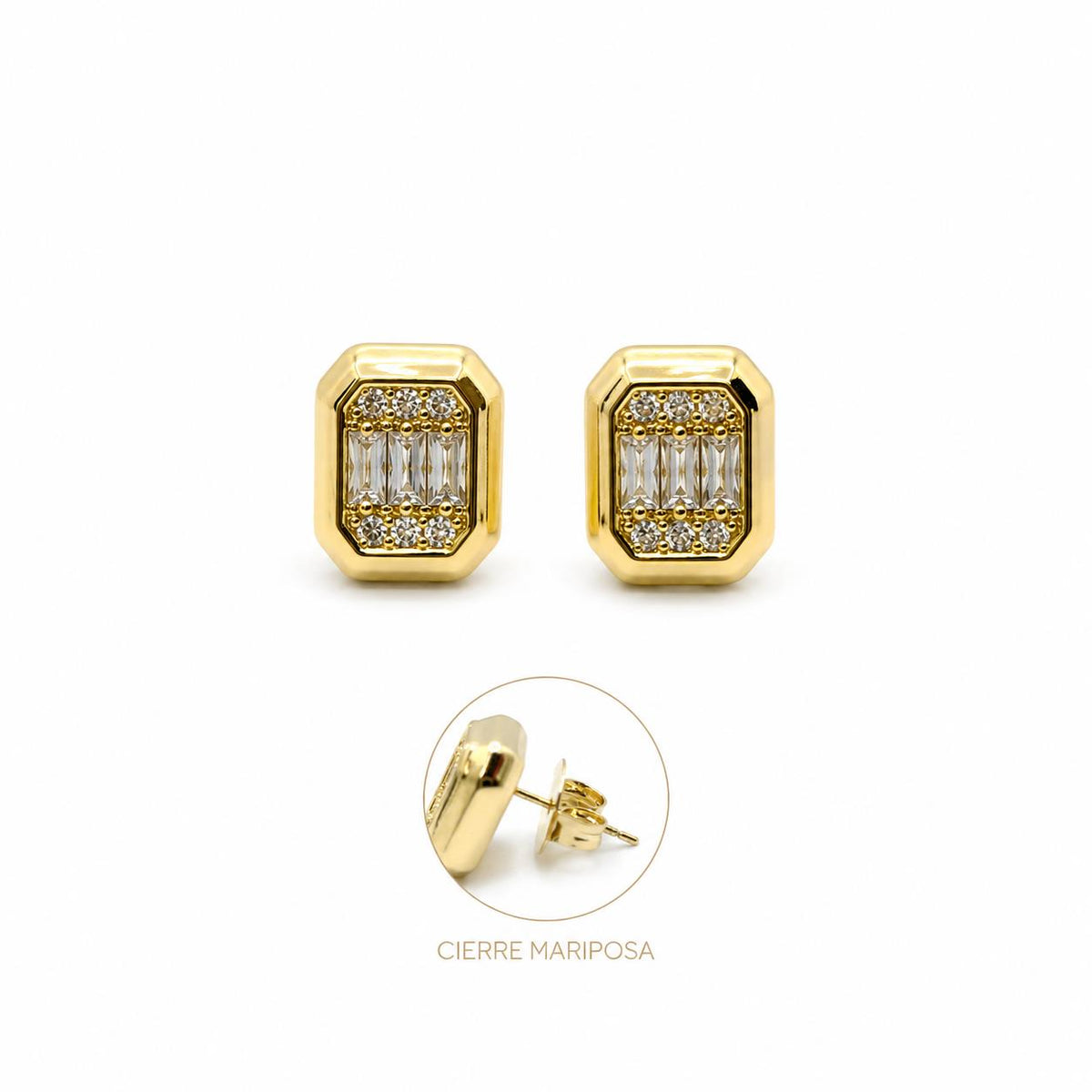 Conjunto Elle con baño de oro de 14 quilates - imagen adicional - Joyería Zafir