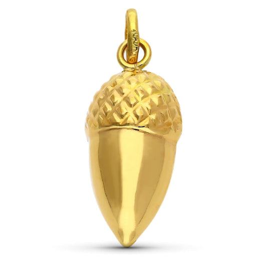 Colgante Bellota 16 x 7 mm de oro amarillo 18K