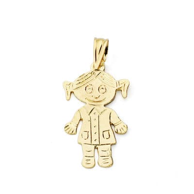 18K COLGANTE ORO AMARILLO NIÑA 20X11 MM