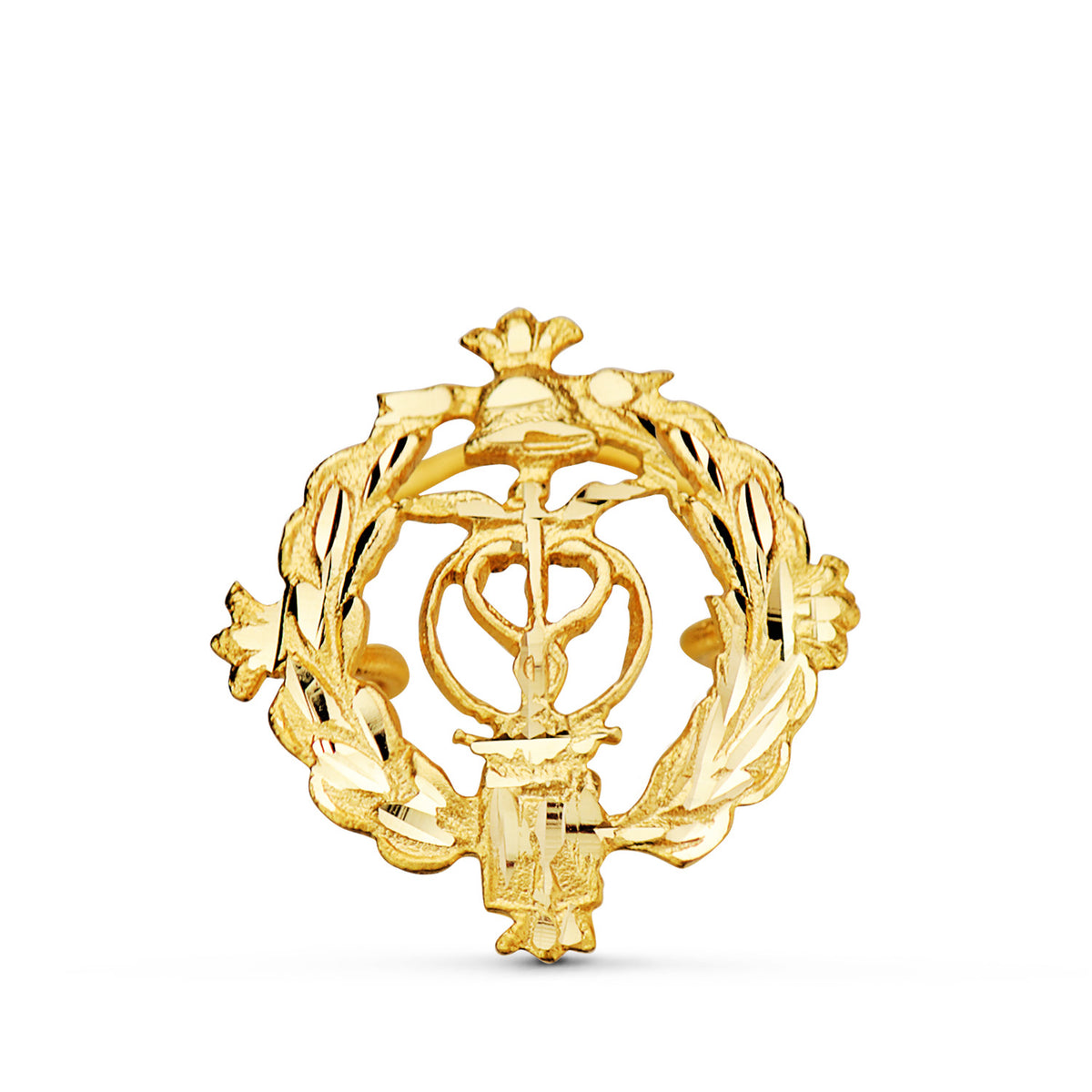 Insignia Agente Comercial. 16 x 16 mm de oro amarillo 18K