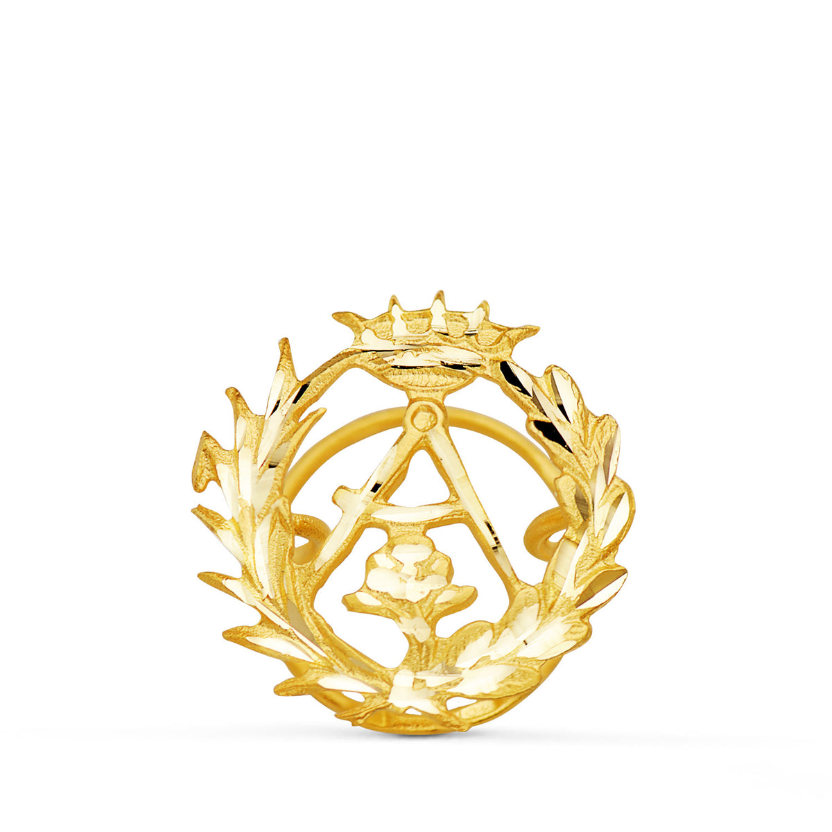 Insignia Arquitectura. 16 x 16 mm de oro amarillo 18K