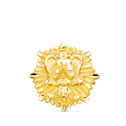 18K INSIGNIA ORO AMARILLO ASESOR FISCAL. 17 X 16 MM