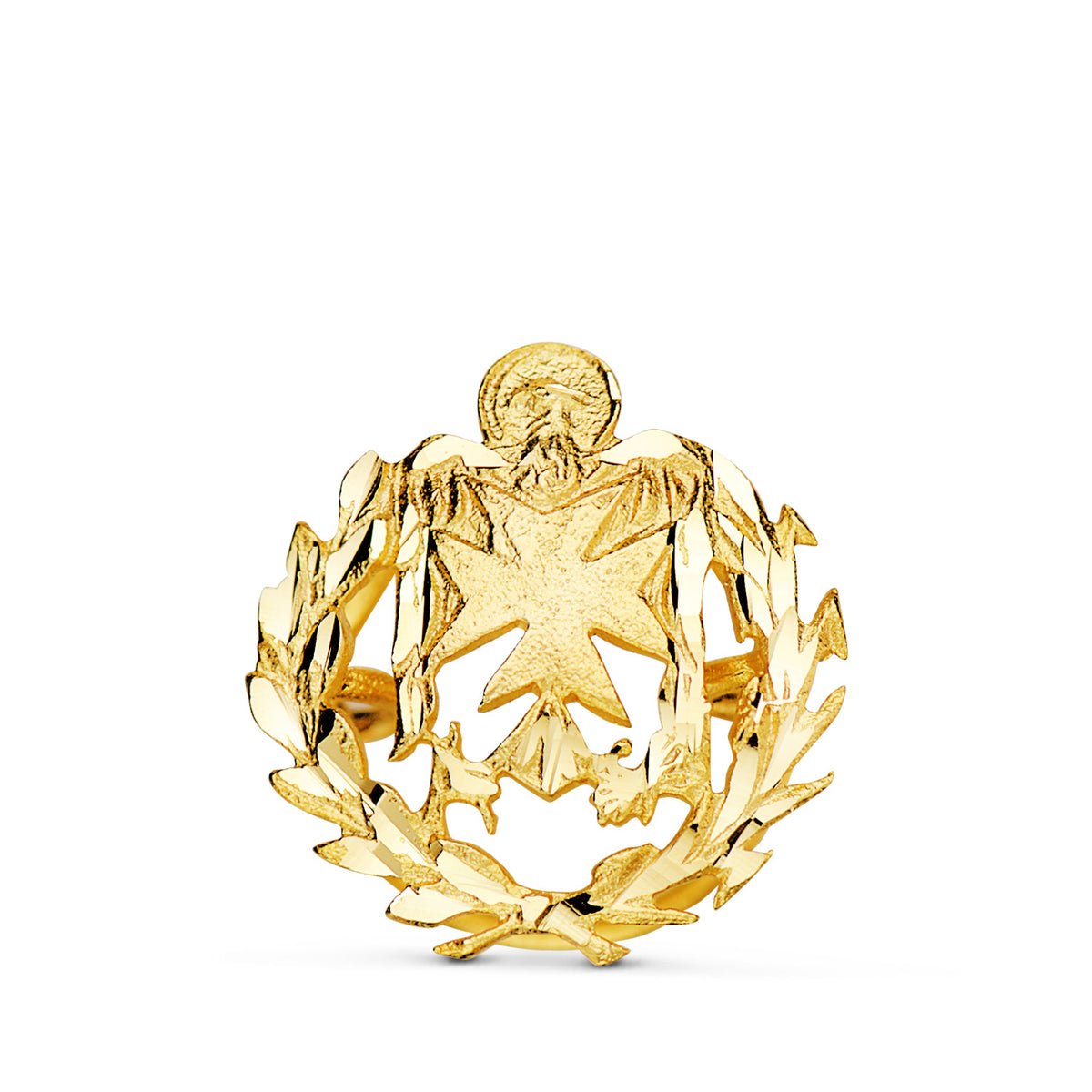 Insignia Enfermeria 17 x 15 mm de oro amarillo 18K