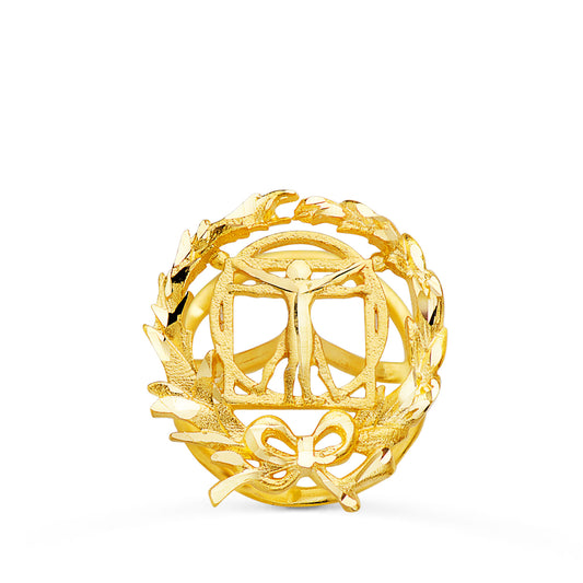 Insignia Bellas Artes. 15 x 14 mm de oro amarillo 18K