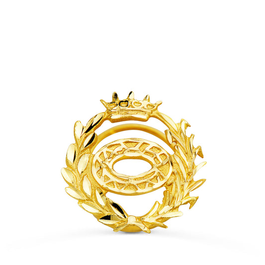 Insignia Ciencias Biologicas. 16 x 16 mm de oro amarillo 18K