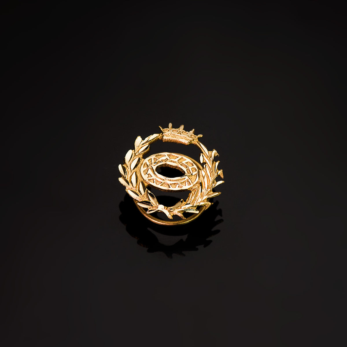 Insignia Ciencias Biologicas. 16 x 16 mm de oro amarillo 18K
