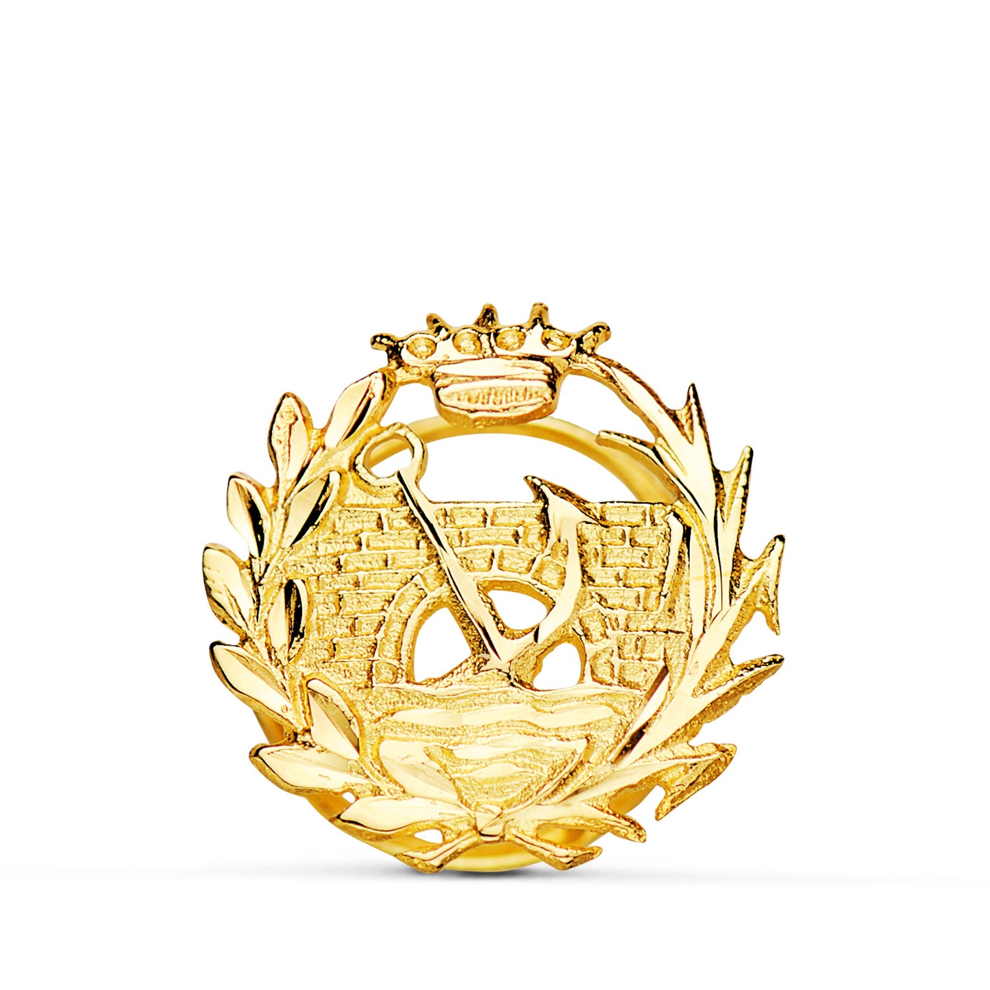 18K INSIGNIA ORO AMARILLO INGENIERIA CIVIL E INGENIERO DE CAMINOS CANALES Y PUERTOS 15 X 15 MM
