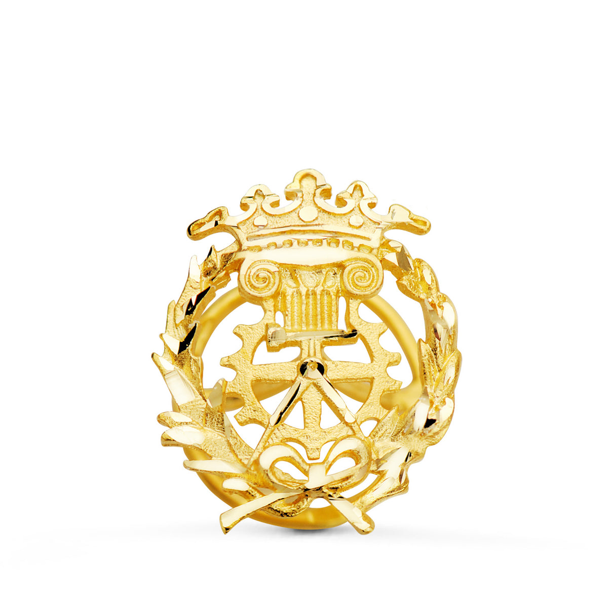 Insignia Delineante 17 x 14 mm de oro amarillo 18K