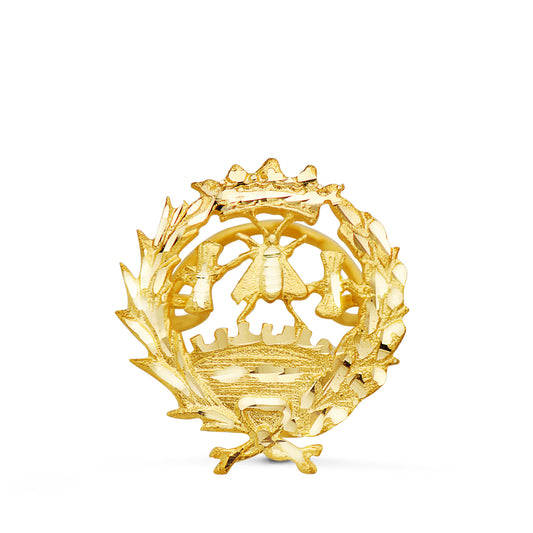 Insignia Ciencias Economicas 18 x 17 mm de oro amarillo 18K