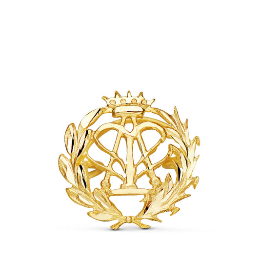 Insignia Fisica. 15 x 15 mm de oro amarillo 18K