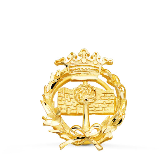 Insignia Geologicas 17 x 14 mm de oro amarillo 18K