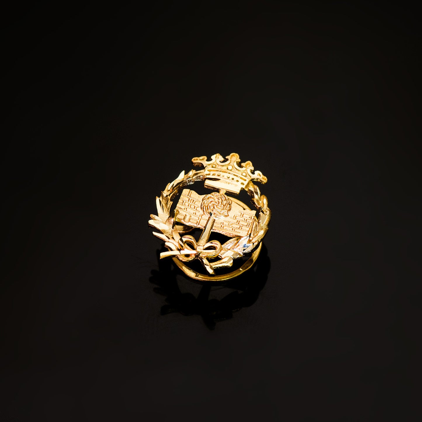 18K INSIGNIA ORO AMARILLO GEOLOGICAS 17 X 14 MM